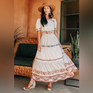 Bohme Spanish Embroidered Maxi Dress